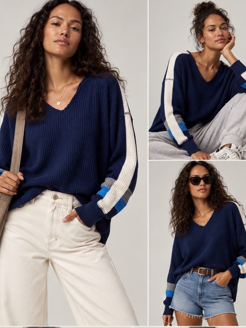 OFFLINE By Aerie Wow! Waffle Notch Neck Long Sleeve T-Shirt Oversized